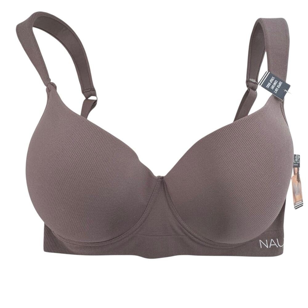 Nautica Intimates Bra Size 38DD Super Soft Underwire Dark Taupe NT7870 - Picture 3 of 9